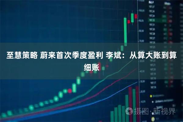 至慧策略 蔚来首次季度盈利 李斌：从算大账到算细账